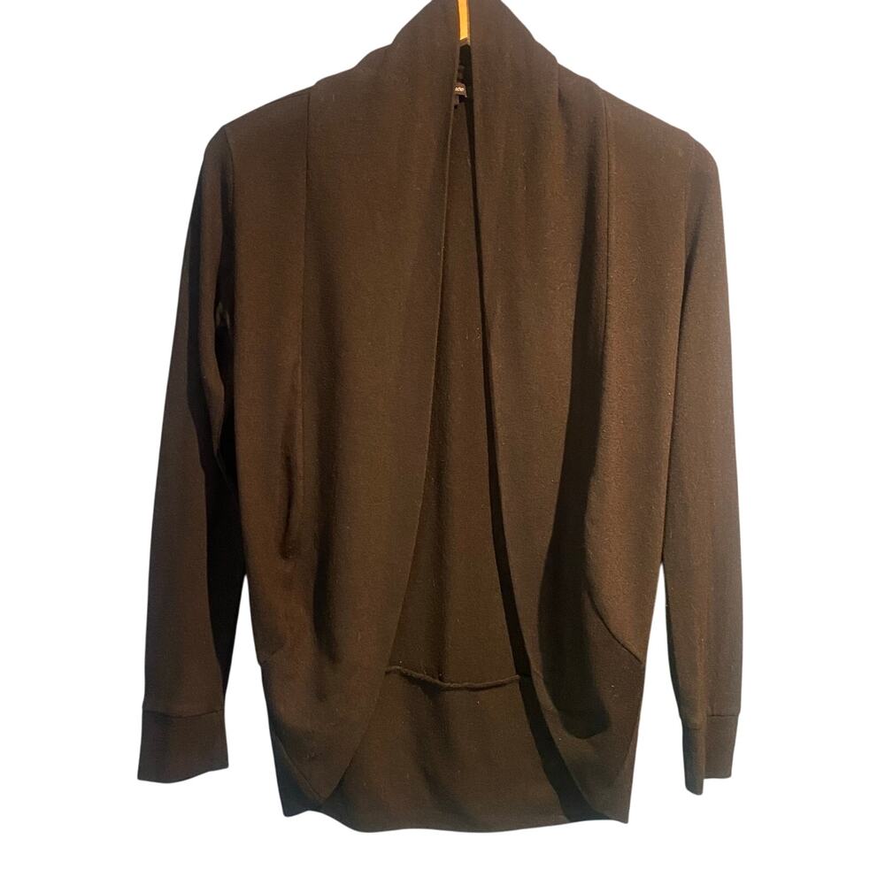 Ambiance small open front black cardigan capsule wardrobe Minimalist